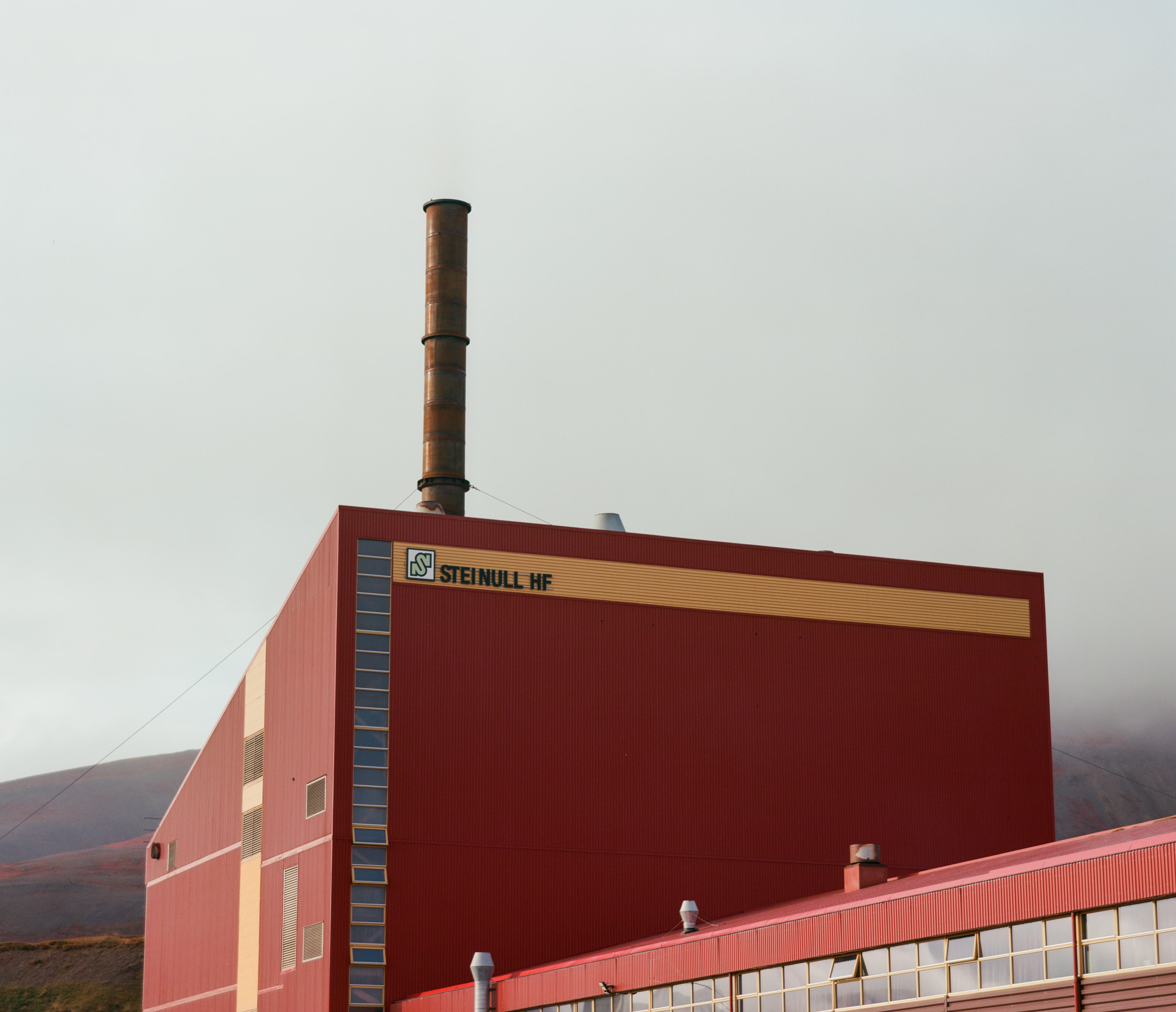 The Steinull mineral wool factory building in Sau&eth;&aacute;rkr&oacute;kur, Iceland